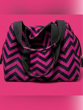 Black & Pink Chevron Tote Bag - Women Bags